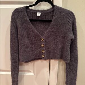 Urban Outfitters Fuzzy Purple Cardigan